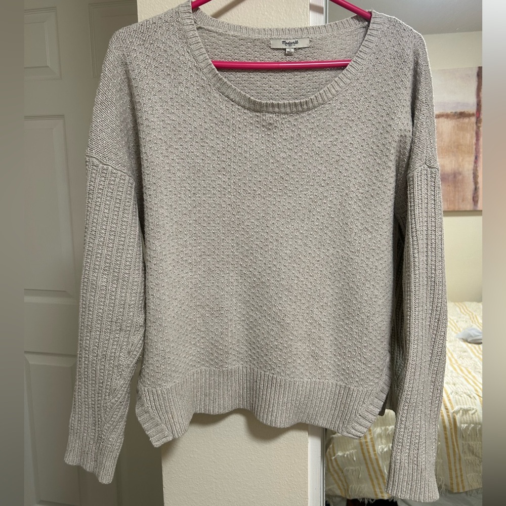 Cozy Crewneck Sweater in Light Gray